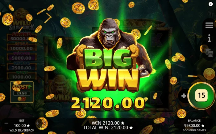 Wild Silverback - голема добивка со акумулирани монети