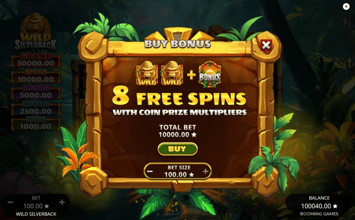 Wild Silverback - почеток на Free Spins